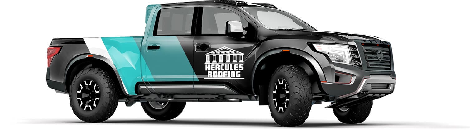 Hercules Roofing's truck